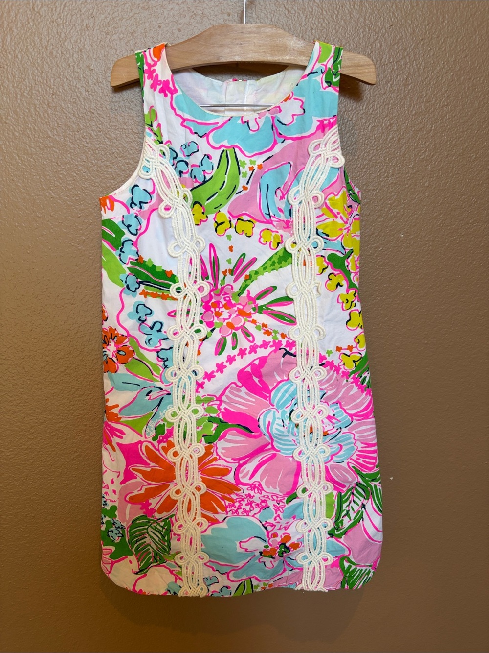 Lilly Pulitzer Girls Floral Shift Dress in Pink, Green, Blue
